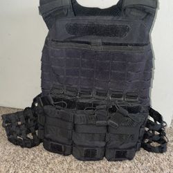 Black Military Vest