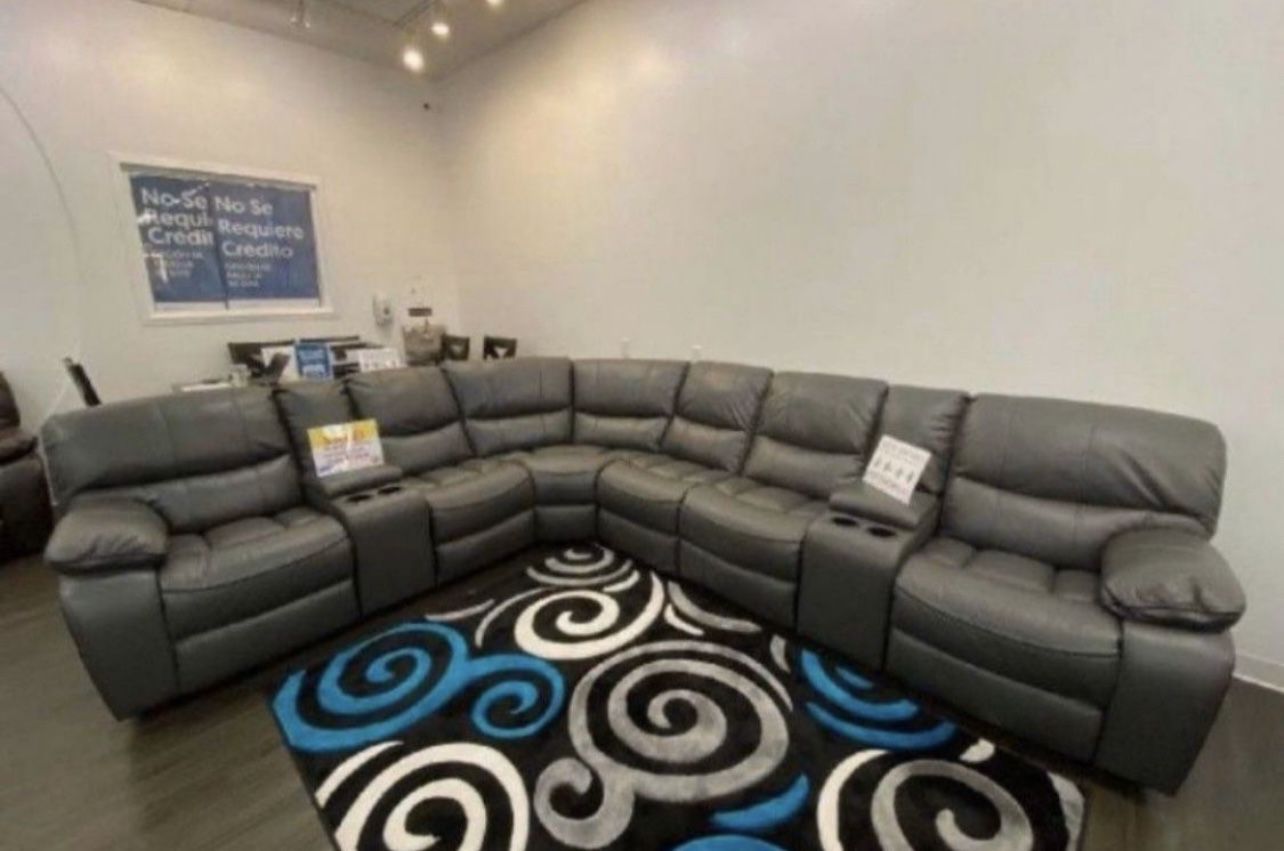 GORGEOUS GREY MADRID SECTIONAL SOFA!$1499!*SAME DAY DELIVERY*NO CREDIT NEEDED*EASY FINANCING**HUGE SALE*