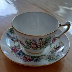 Evangeline's Arcadian Garden Staffordshire Cup & Saucer