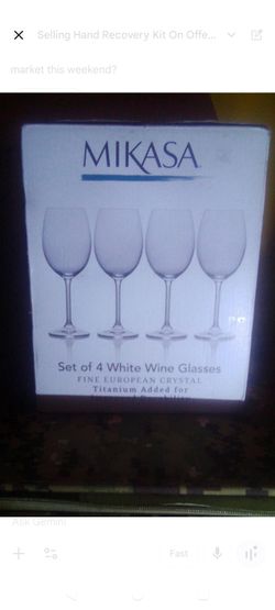 Mikasa Julie White Wine Glasses-set of 4-fine crystal