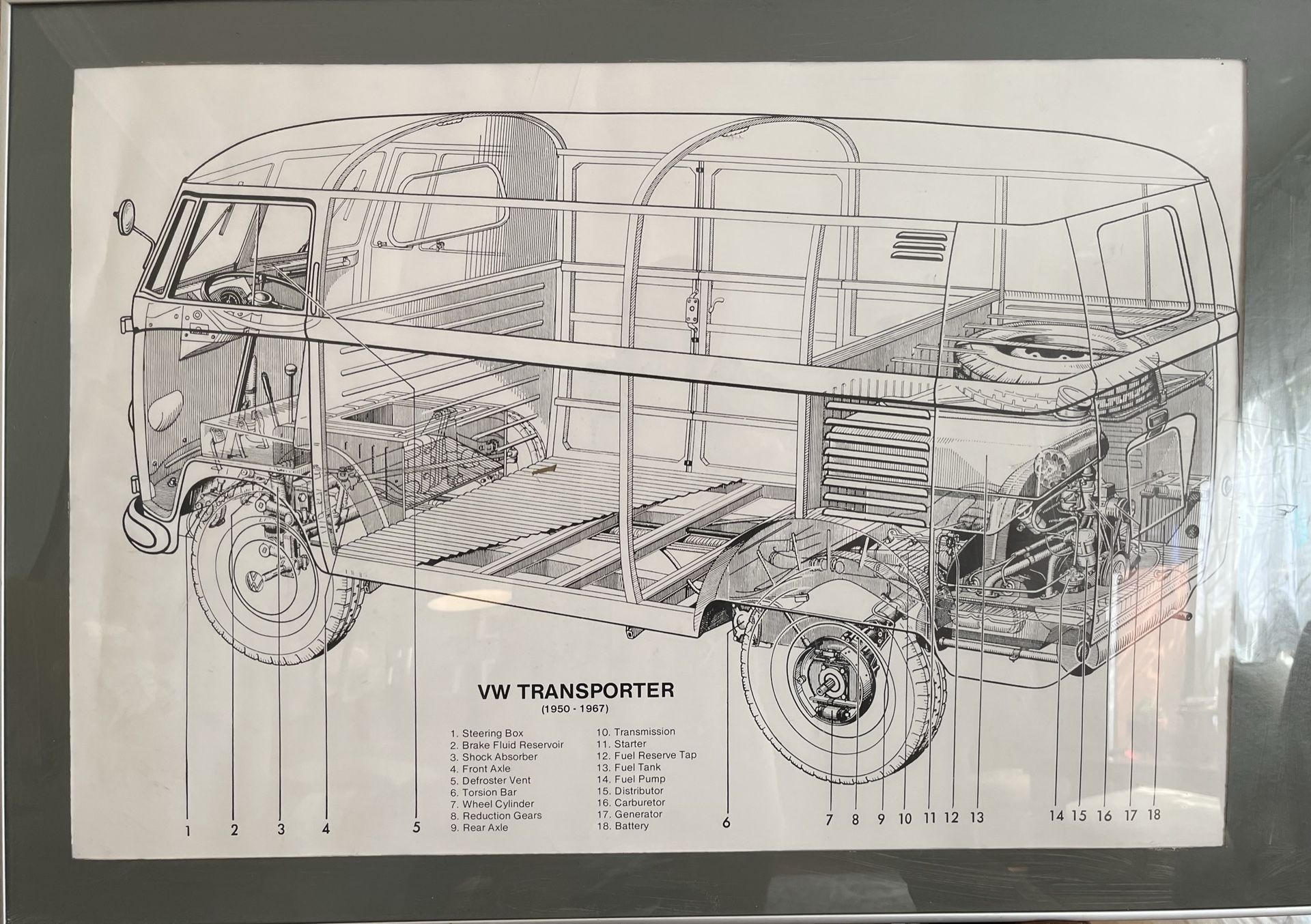 VW Transporter Bus Schematic/Blueprint