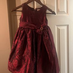 Sweet Heart Rose, Girl Size 6, Layered Skirt, Bow gold accent