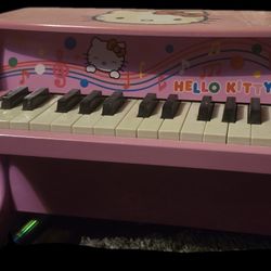 Kids Wooden Piano Helo Kitty