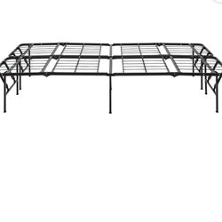 Mainstays 14" High Quad Fold Steel Platform Bed Frame, Queen