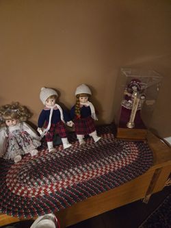 Vintage porcelain dolls in perfect shape