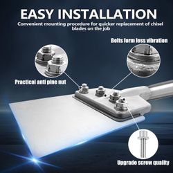 GSTK 6" Chisel Bit Set with SDS Max Shank, Replacement with One 8" Blade, and Screws for Tile, Ideal for Masonry, Concrete, Brick, and Stone Work