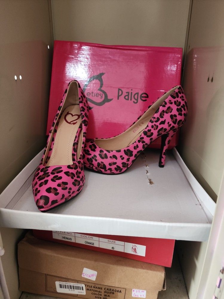 Pink Leopard Heel