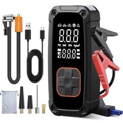 Tire Inflator Portable Air Compressor - 150PSI Portable Tire Inflator For Car,Car Tire Air Pump Portable Cordless With Tire Gauge Gauge,Bike, Motorcyc