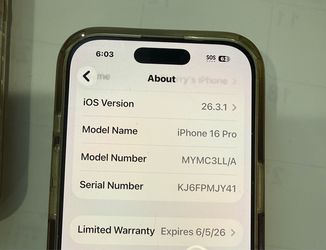 iPhone 16 pro barely used- no scratches