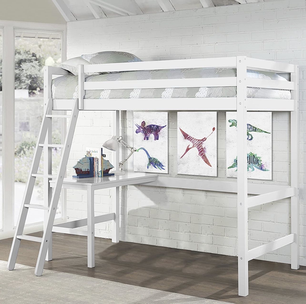 Hillsdale Caspian Twin Loft Bed, White