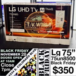 75 INCH LG UHD UN85000 SMART 4k TVS AI THIN Q BLACK FRIDAY TVS SUPERBOX VSEEBOX TOYS DJI DRONES 