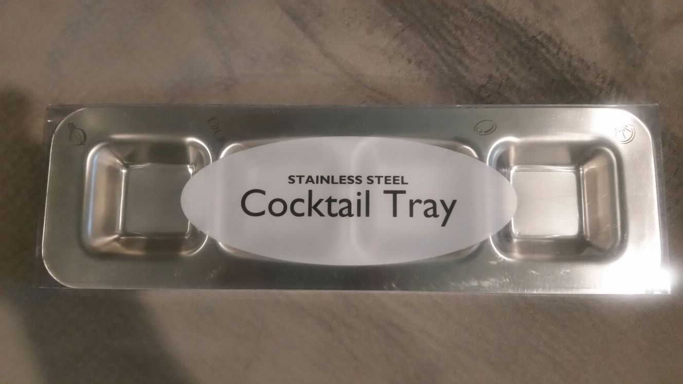 Amco stainless steel cocktail tray, new
