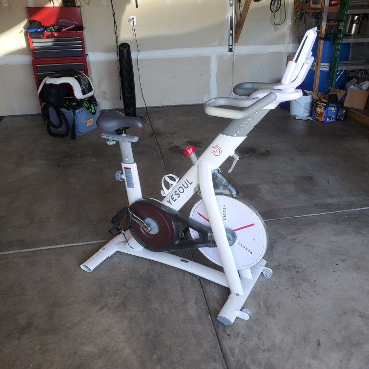 Yesoul S3 Stationary Exercise Bike Indoor White Gray