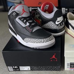 2018 Air Jordan Retro 3 Black Cement 3  Men’s Size 12 