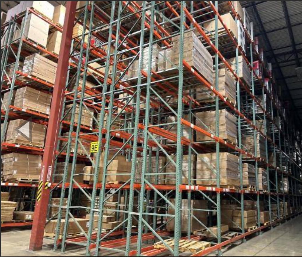 600 Sections Used Teardrop Pallet Rack