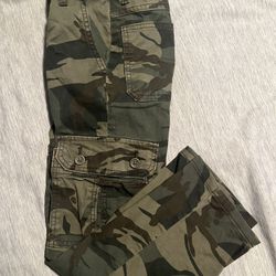 Boys Camo Cargo Pants W/ Pockets