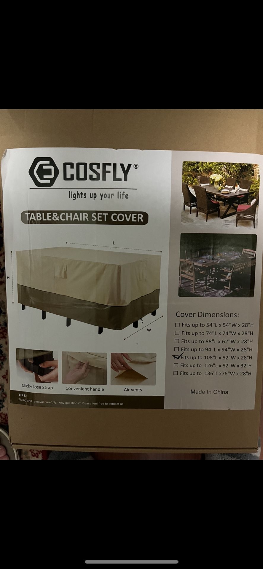 Cosfly Table And Chair Set Cover 