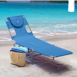 Folding Chaise Lounge, Green, New in Box