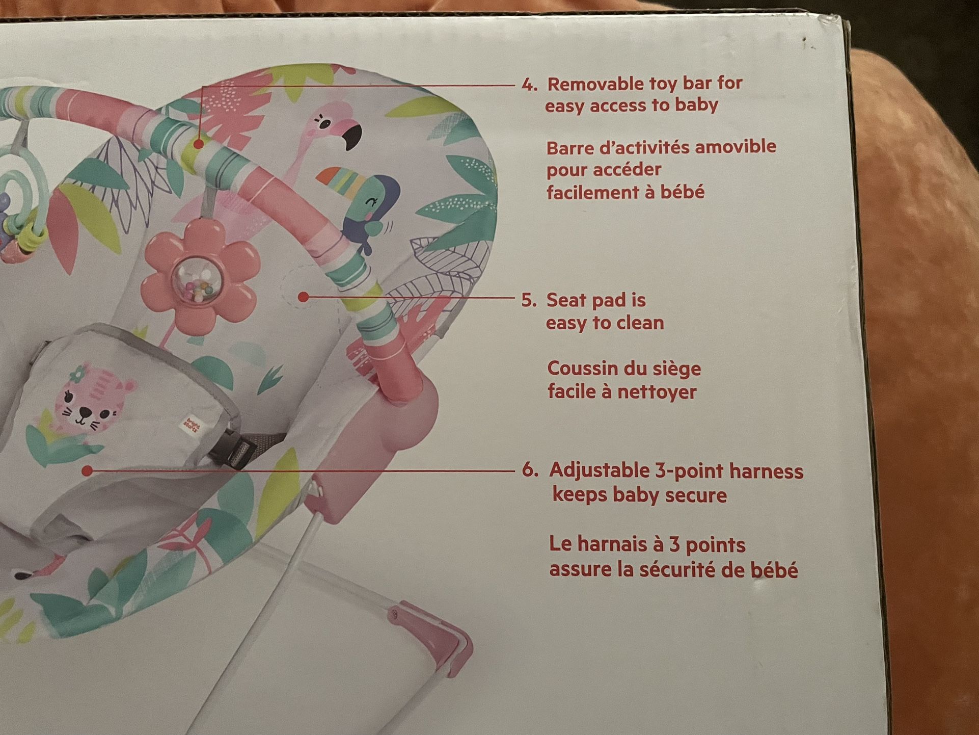 bright starts flamingo vibes - vibrating bouncer with toy bar Amazon.com : Bright Starts Baby Bouncer Soothing Vibrations Infant Seat main image 0