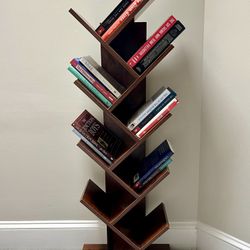 Ladder Bookcase - 9-Tier Tree Shaped - Can Hold Up To 50 Books  