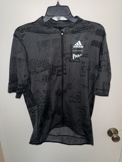 Adidas Parley Full Zip Cycling Short Sleeve Jersey Men's Gray HI5669 $170 NEW