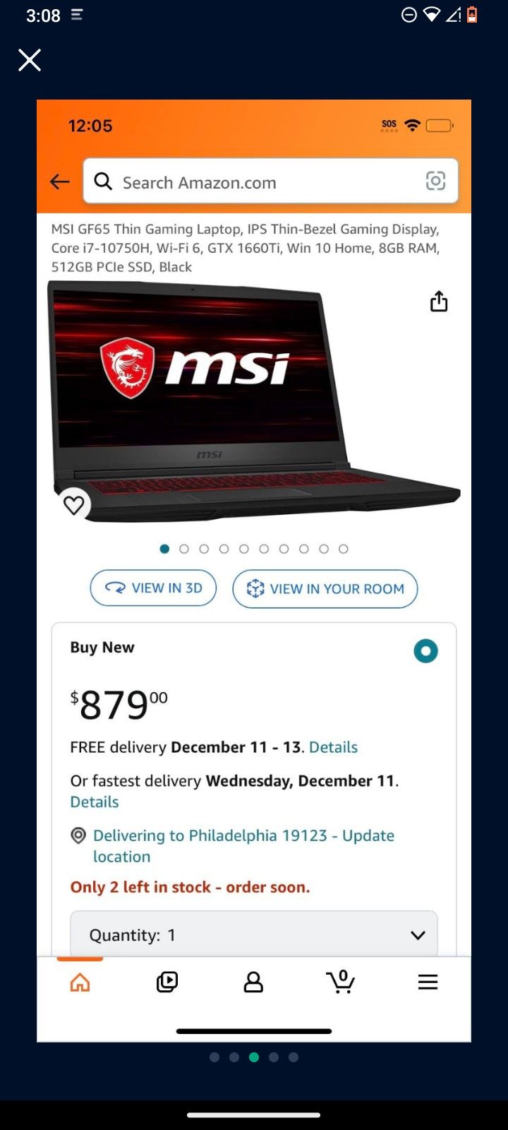 Msi Laptop I7 1660ti  Gaming Laptop 120 HZ
