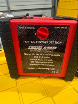 Portable jumper pack with air compressor