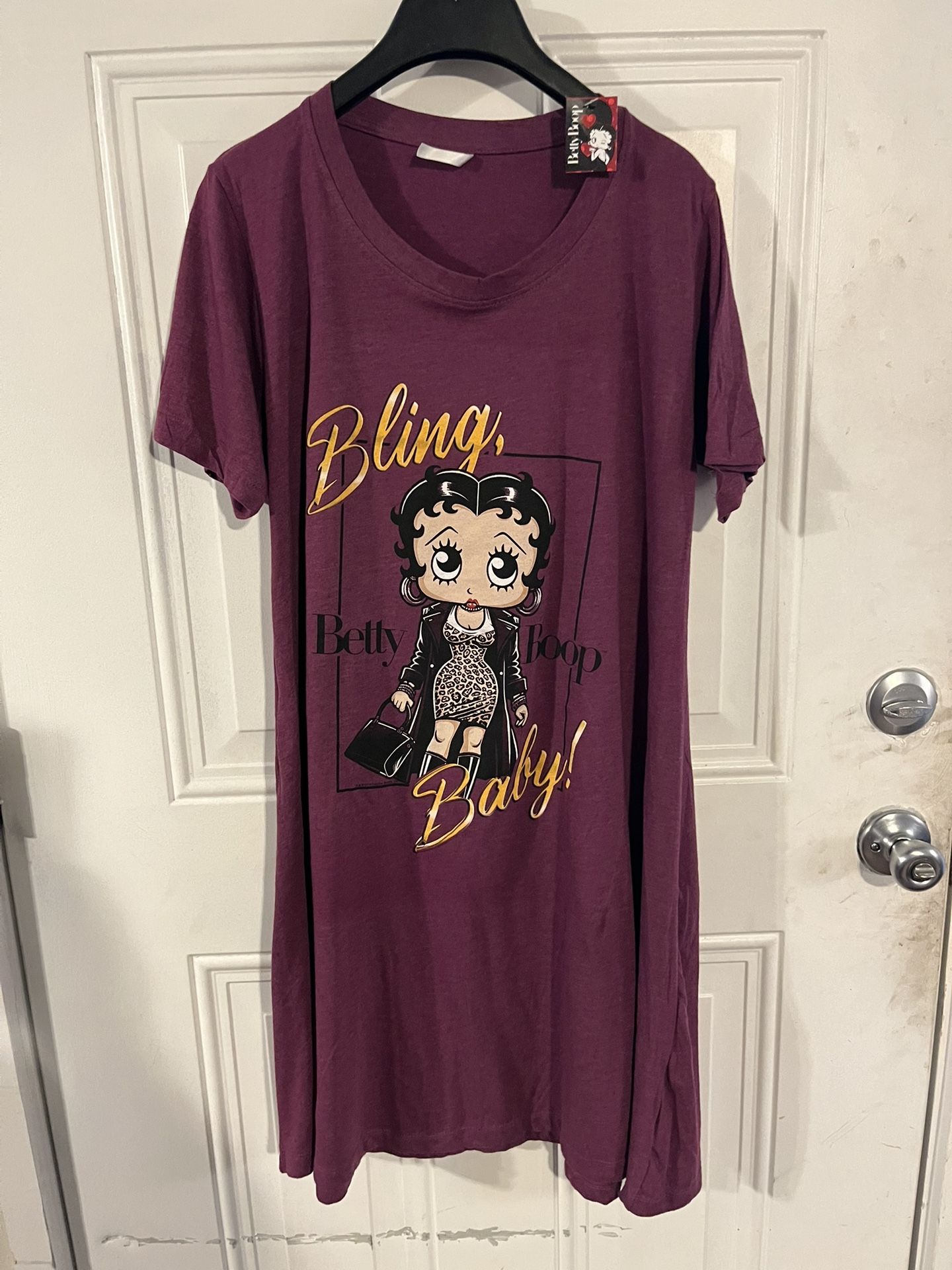 Woman’s Betty Boop Graphic Print Lounge Dress Sz. 2X