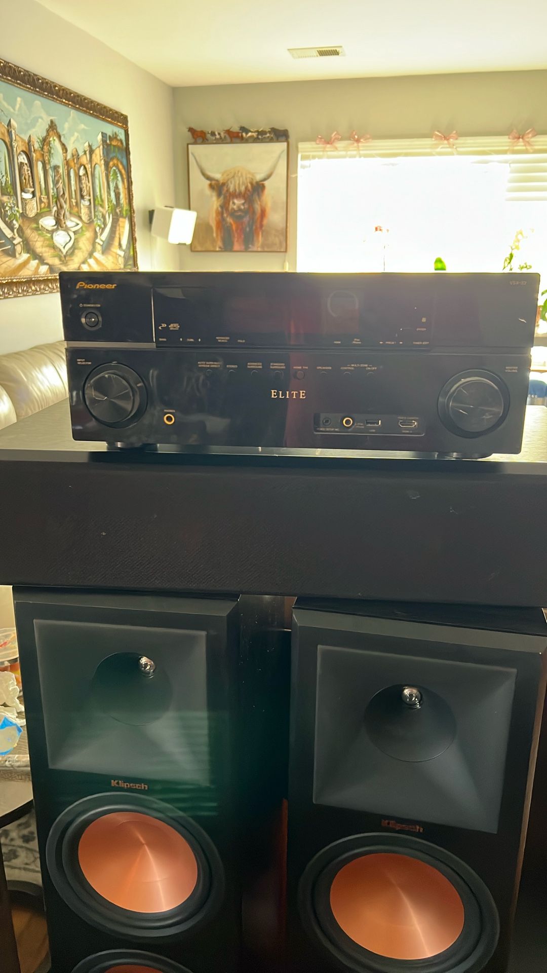 Klipsch 3.1 Whit Av Receiver Pioneer Élite Vez-32