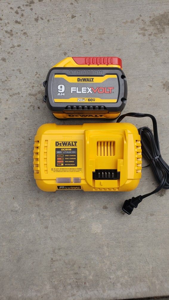 Dewalt 60v Flexvolt Battery Ah And Fast Charger Brand New