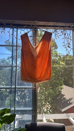 Peach colored Vintage beaded top.