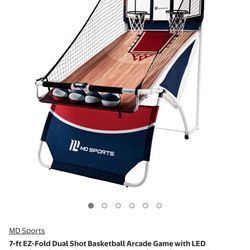 MD Sports 7-ft EZ-Fold Dual Shot Basketball Arcade Game