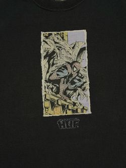 HUF x Marvel Spider-Man Comic Gargoyles Moody Black SS T-Shirt Adult Large