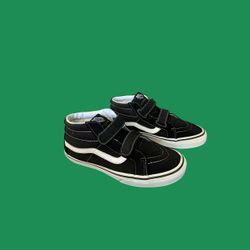 kids midtop velcro vans 