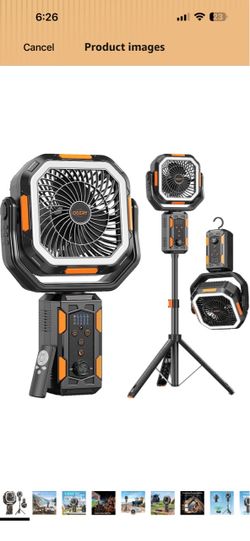 Ogery Portable Camping Fan with Tripod Stand