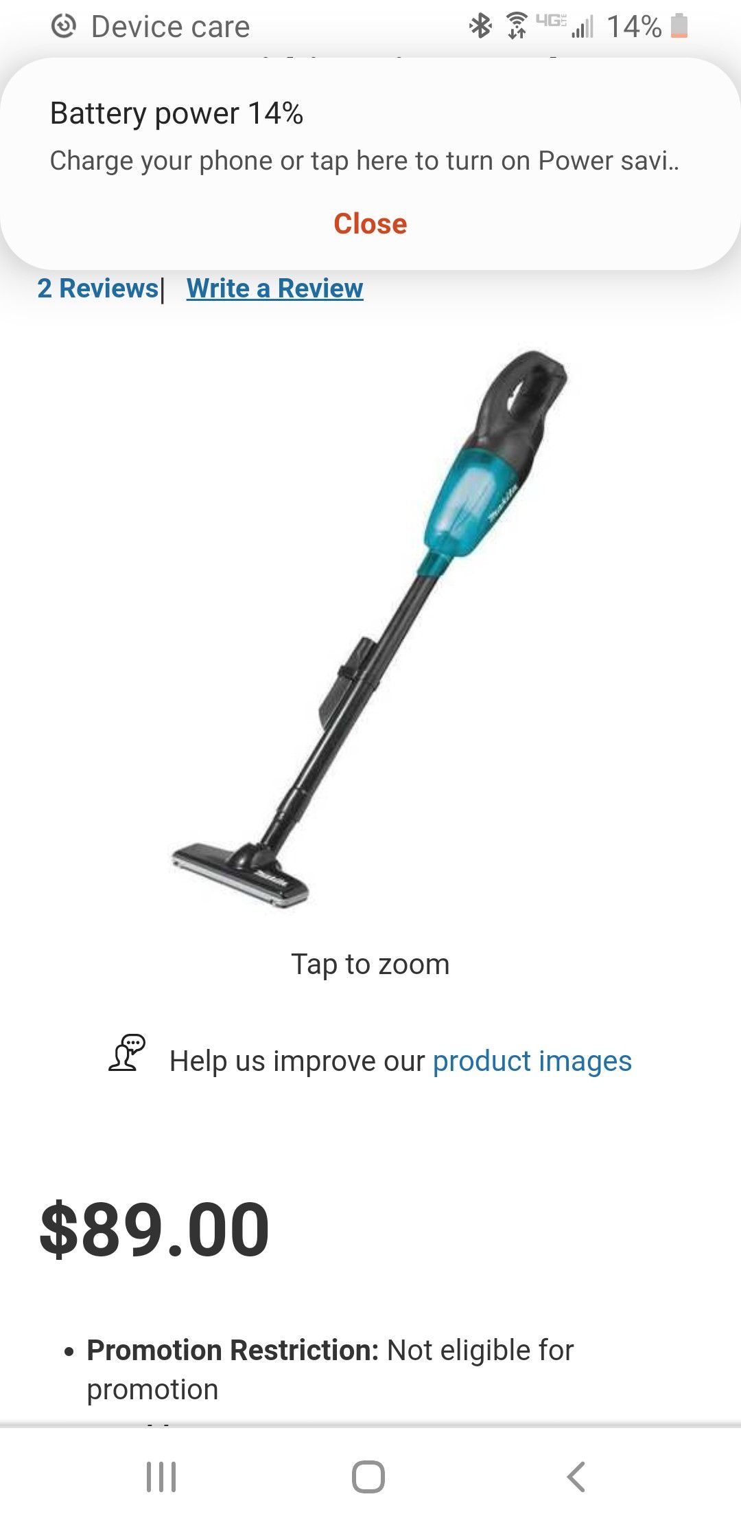 Brand new makita 18v vacuum