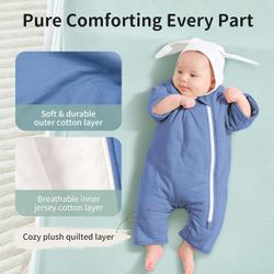 Baby Blue SleeperBaby transition sleep sack 3 - 6 months 100% cotton warm thick 