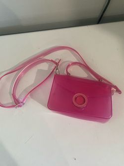 Clear pink purse