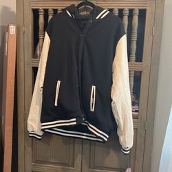 Men’s Hooded Fleece Varsity Style Jacket