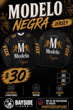 Brand New Modelo Negra Beer Fox Jerseys, Fox Jerseys, OffRoading Equipment, Offroading Gear, T Shirts, Long Sleeve Shirts