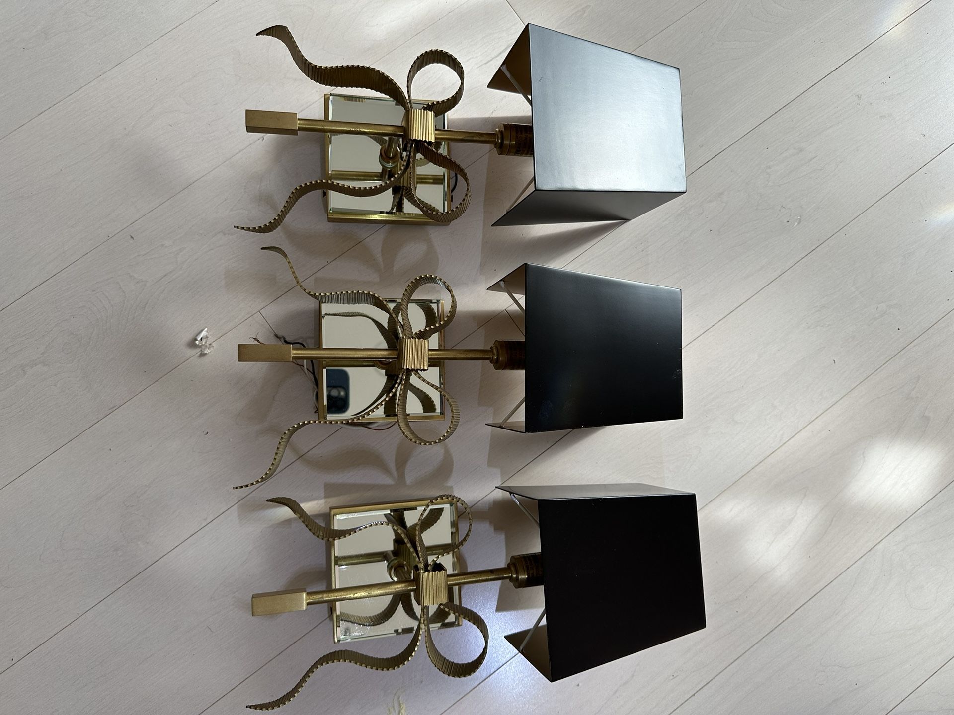 Kate Spade New York Ellery Gross-Grain Bow Small Sconce In Soft Brass