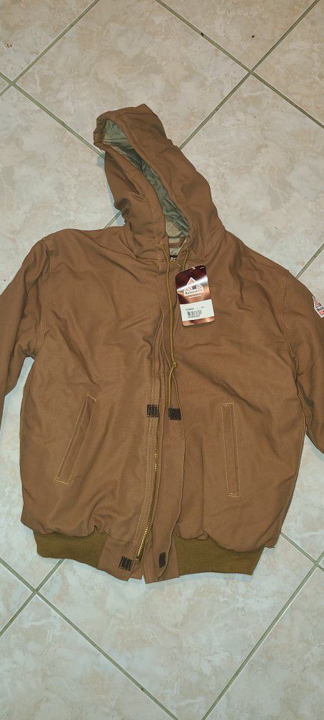 BRAND NEW WHITH TAGS BULWARK FR INSULATED MEN'S HOODIE JACKET SIZE LARGE REGULAR 