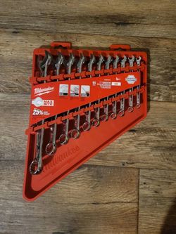 $100 New Milwaukee Combination Standard Wrench Mechanics Tool Set (11-Piece)