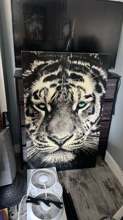 Huge tiger wall art hanging acrylic art