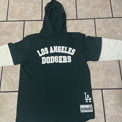 New era dodgers hoodie size large green