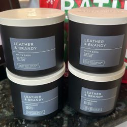 4  NEW. Large Bath And Body Candles