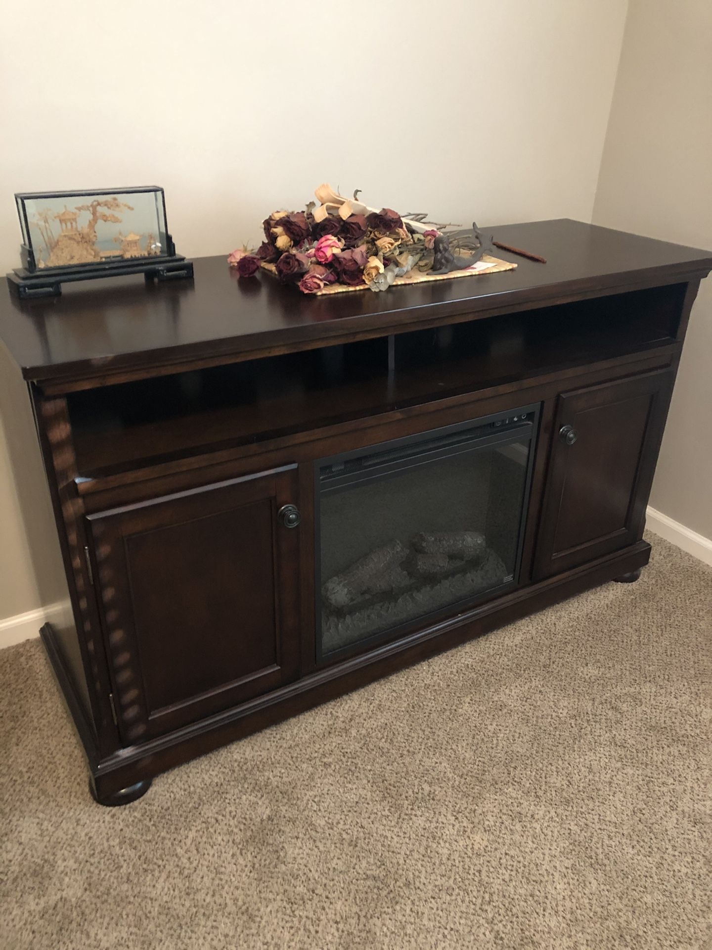 Electric Fireplace TV stand and cabinets