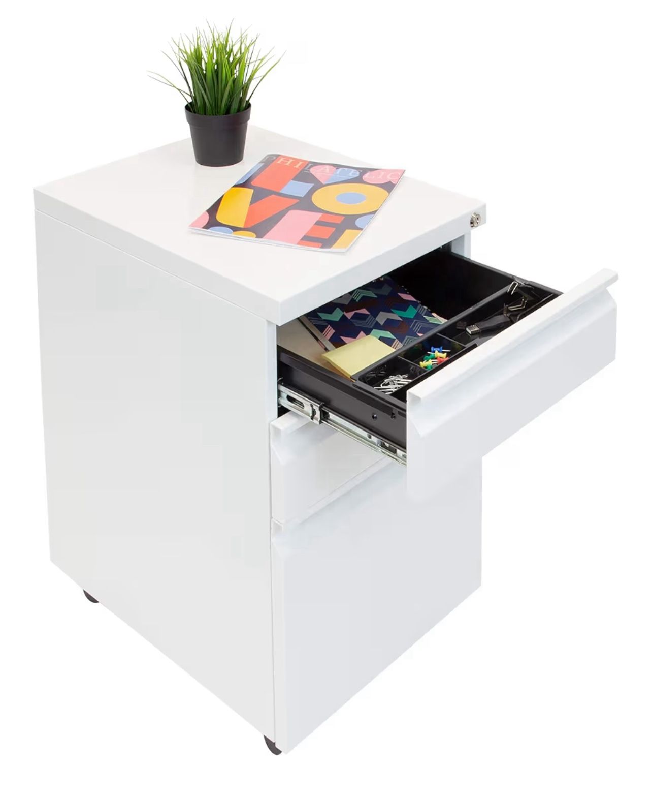 3 Drawer File Cabinet with Lock.