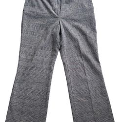 Ann Taylor LOFT Trouser Pants 12 Gray MARISA Fit Office Career Linen Blend