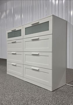Chest of Drawers Set of 2 - White